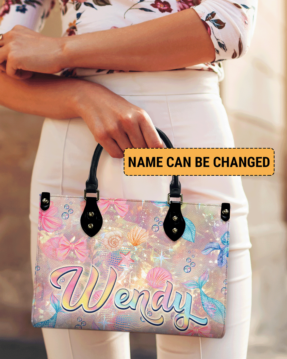 MERMAID SPARKLES LEATHER HANDBAG TLNZ0410245 Good in the Woods