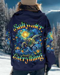 SALTWATER HEALS EVERYTHING TURTLE ALL OVER PRINT - TLNO0212243