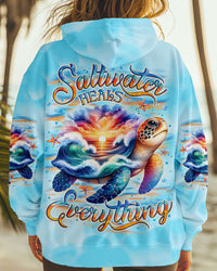 SALTWATER HEALS EVERYTHING TURTLE ALL OVER PRINT - TLNO1308243
