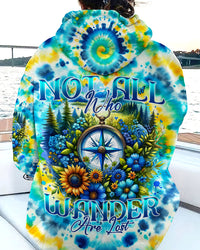 NOT ALL WHO WANDER ARE LOST COMPASS TIE DYE ALL OVER PRINT - TYTM0302243