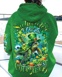 SALTWATER HEALS EVERYTHING TURTLE PATRICK'S DAY ALL OVER PRINT - TYTM1101242