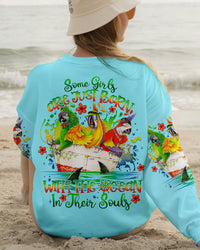 SOME GIRLS ARE JUST BORN PARROT ALL OVER PRINT - TLNO2009232