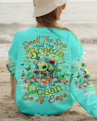 SMELL THE SEA FEEL THE BREEZE TURTLE ALL OVER PRINT - TLNO1609231