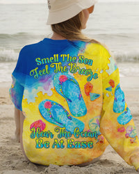 SMELL THE SEA FEEL THE BREEZE FLIP FLOPS ALL OVER PRINT - TLNO2509234