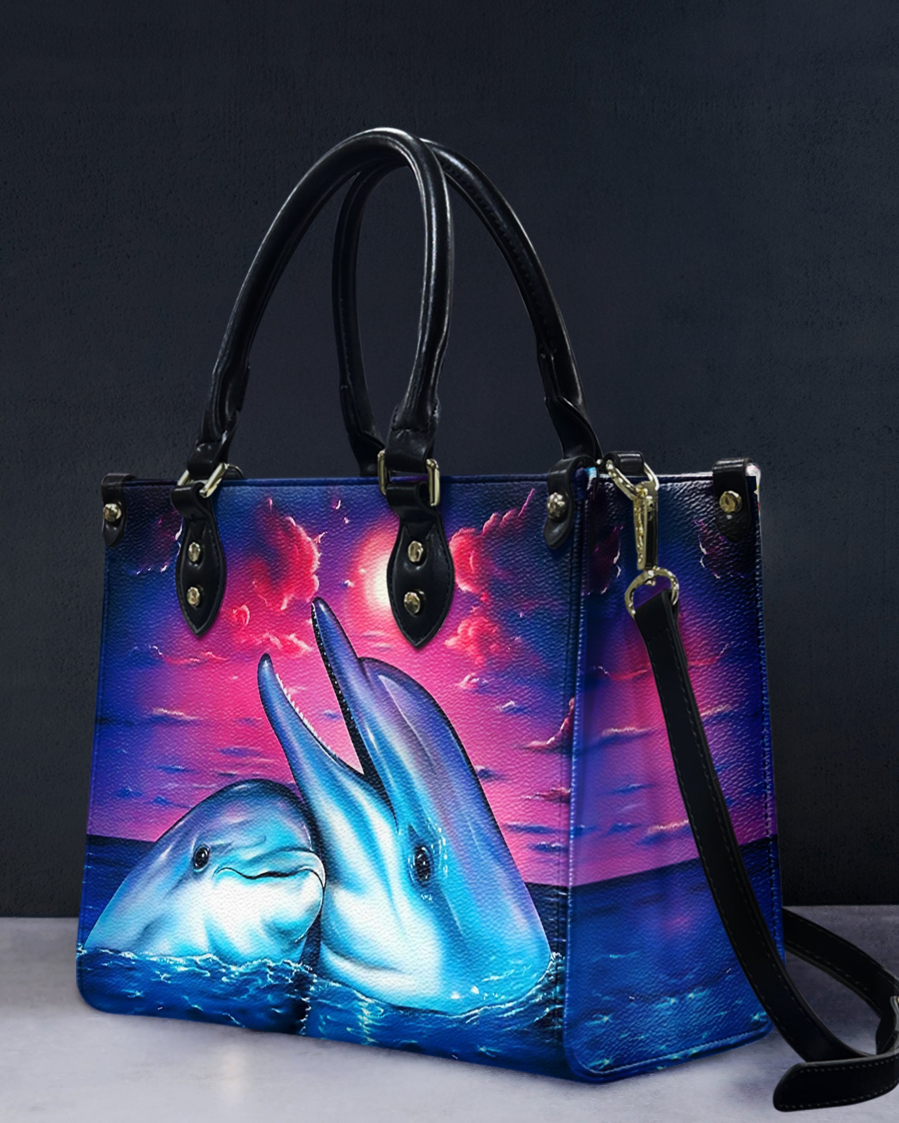 DOLPHIN LOVE BEACH LEATHER HANDBAG - YHHG0609241