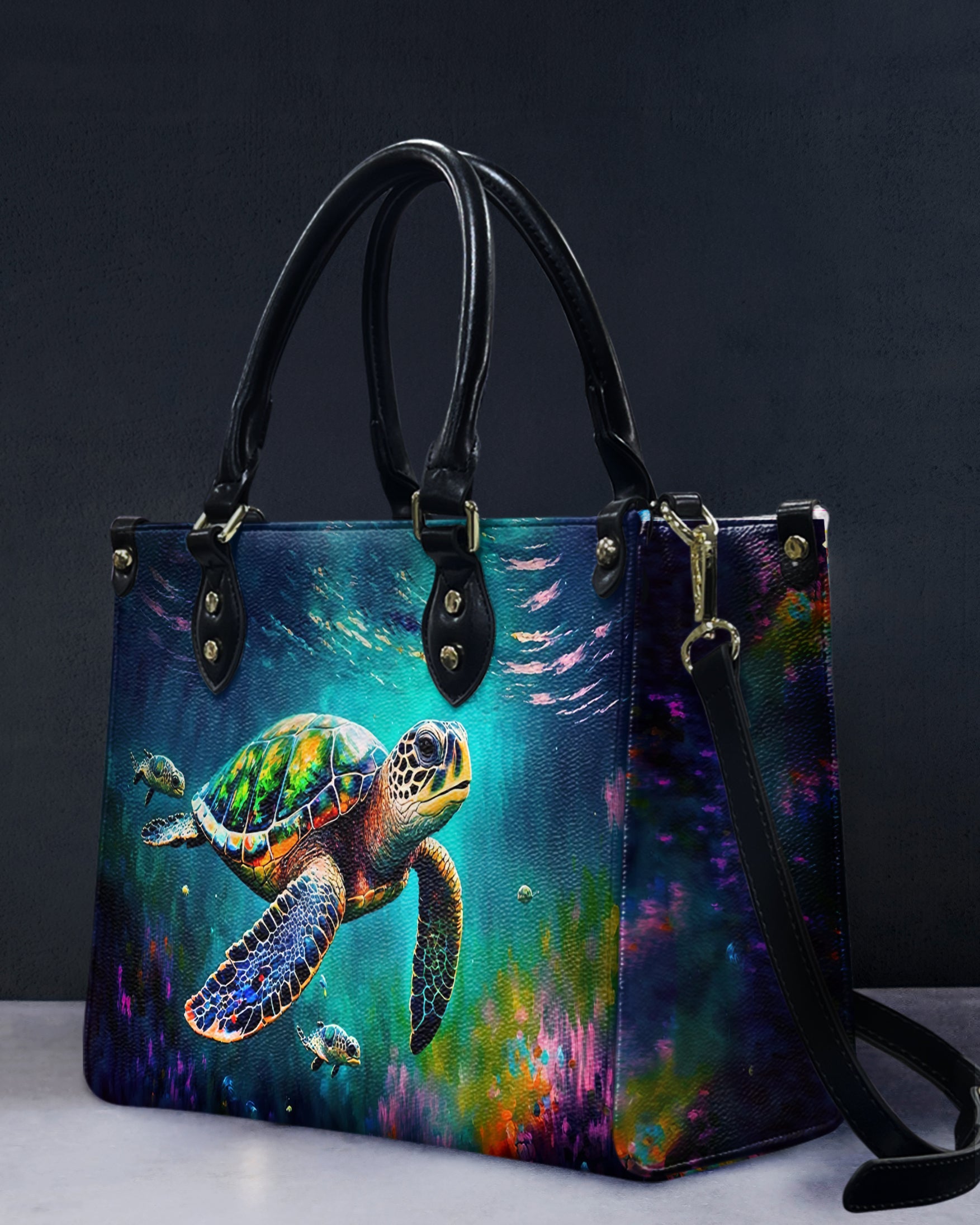 SEA TURTLE LEATHER HANDBAG - YHHG2211244