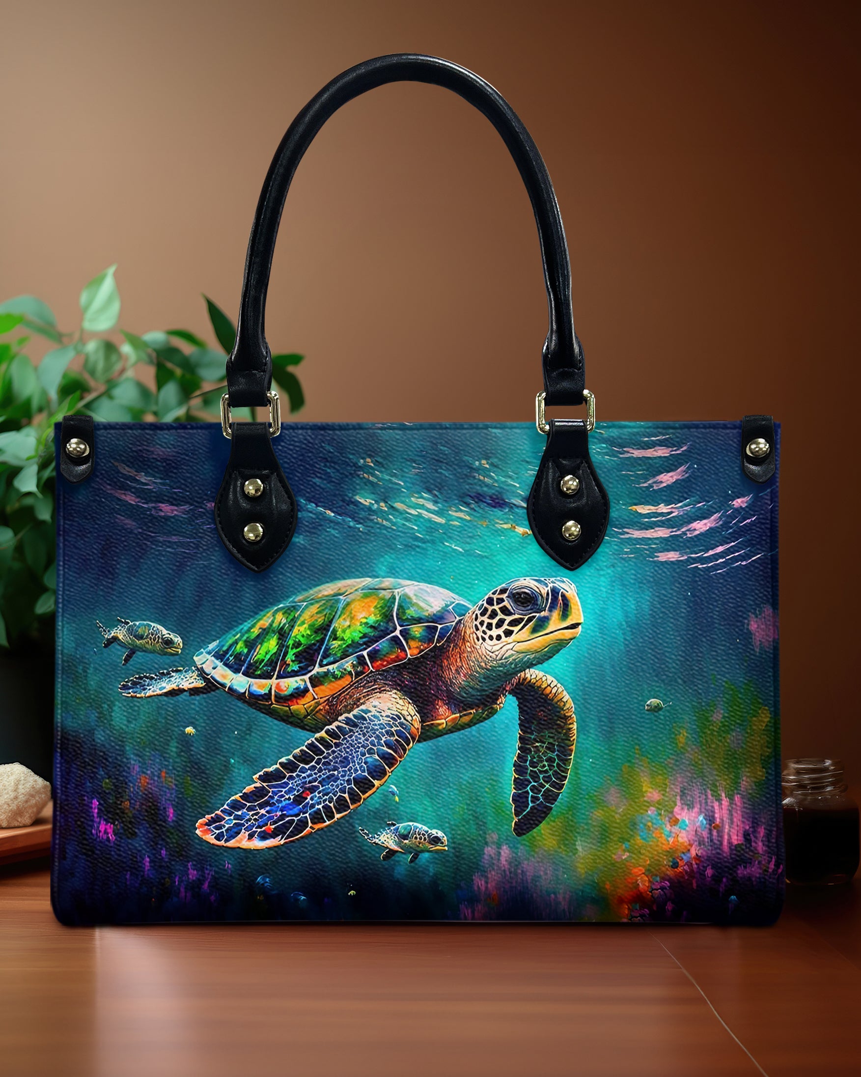 SEA TURTLE LEATHER HANDBAG - YHHG2211244