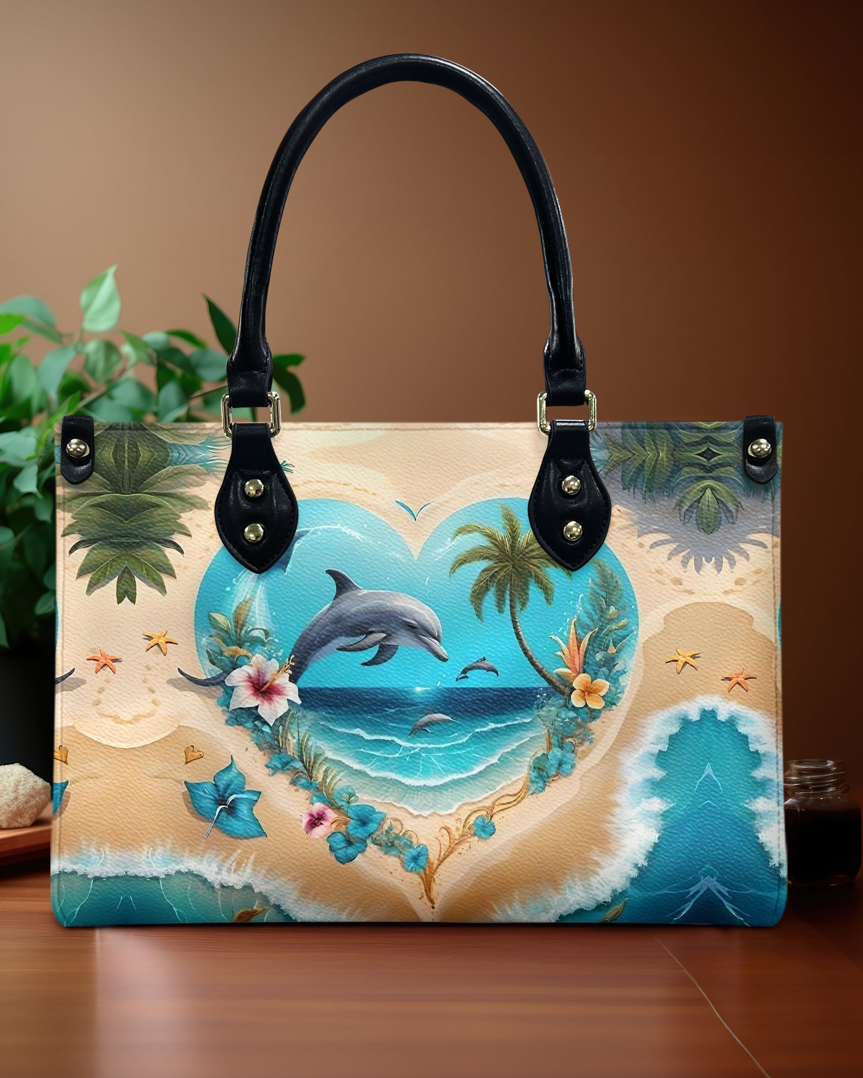 OCEAN DOLPHIN LEATHER HANDBAG - YHHG1712244