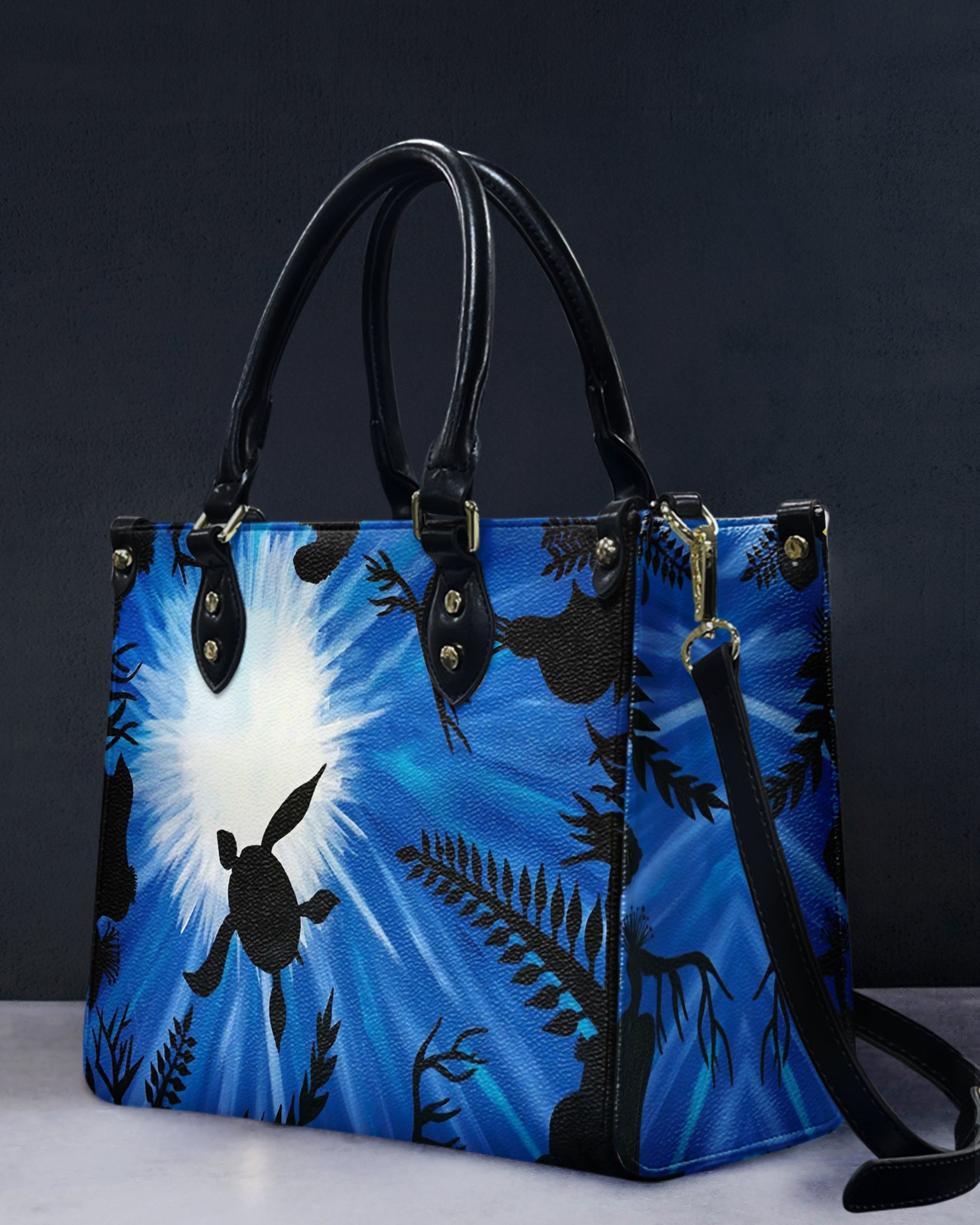 TURLTE IN OCEAN LEATHER HANDBAG - YHHG1311244