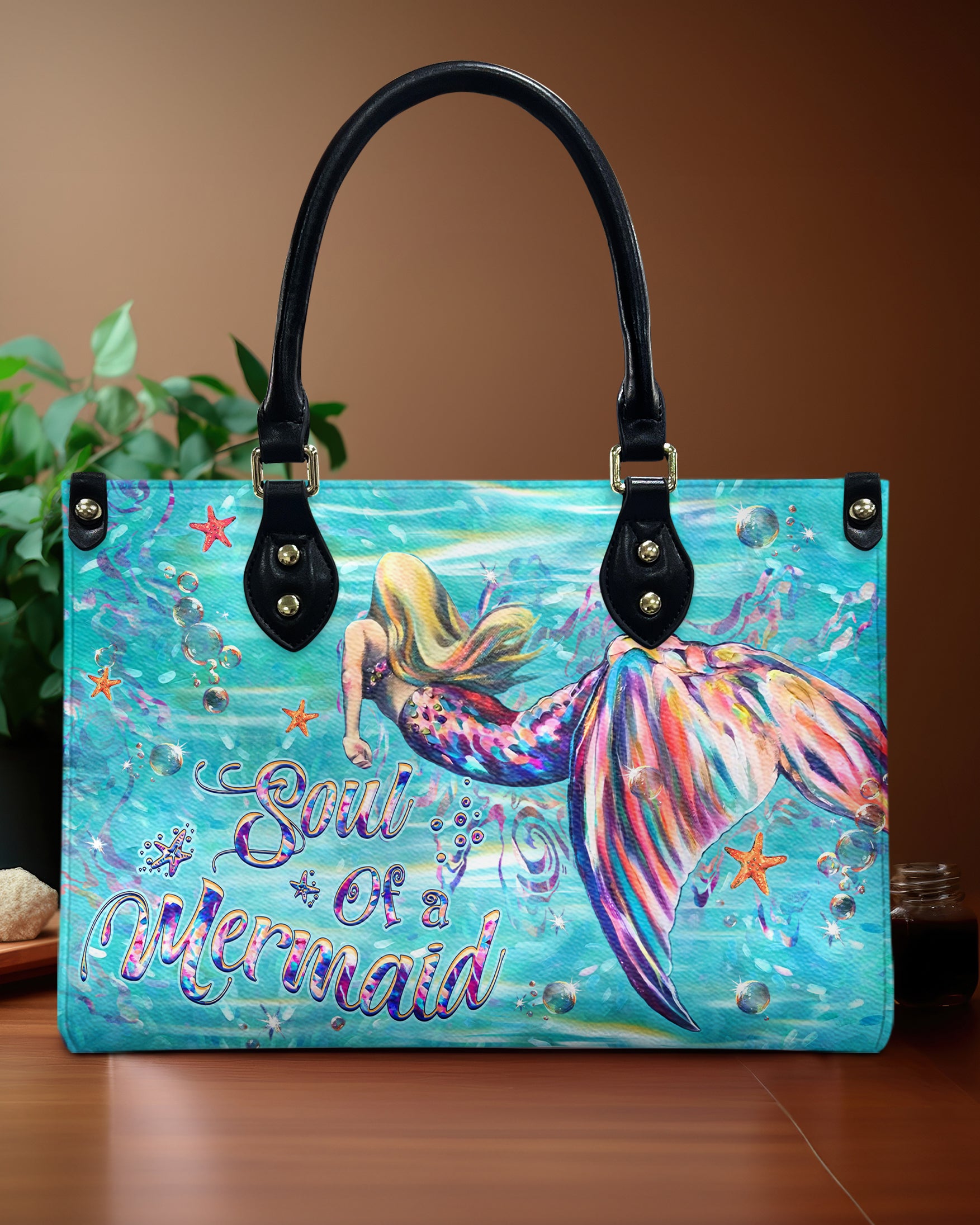 SOUL OF A MERMAID LEATHER HANDBAG - YHHG1709244