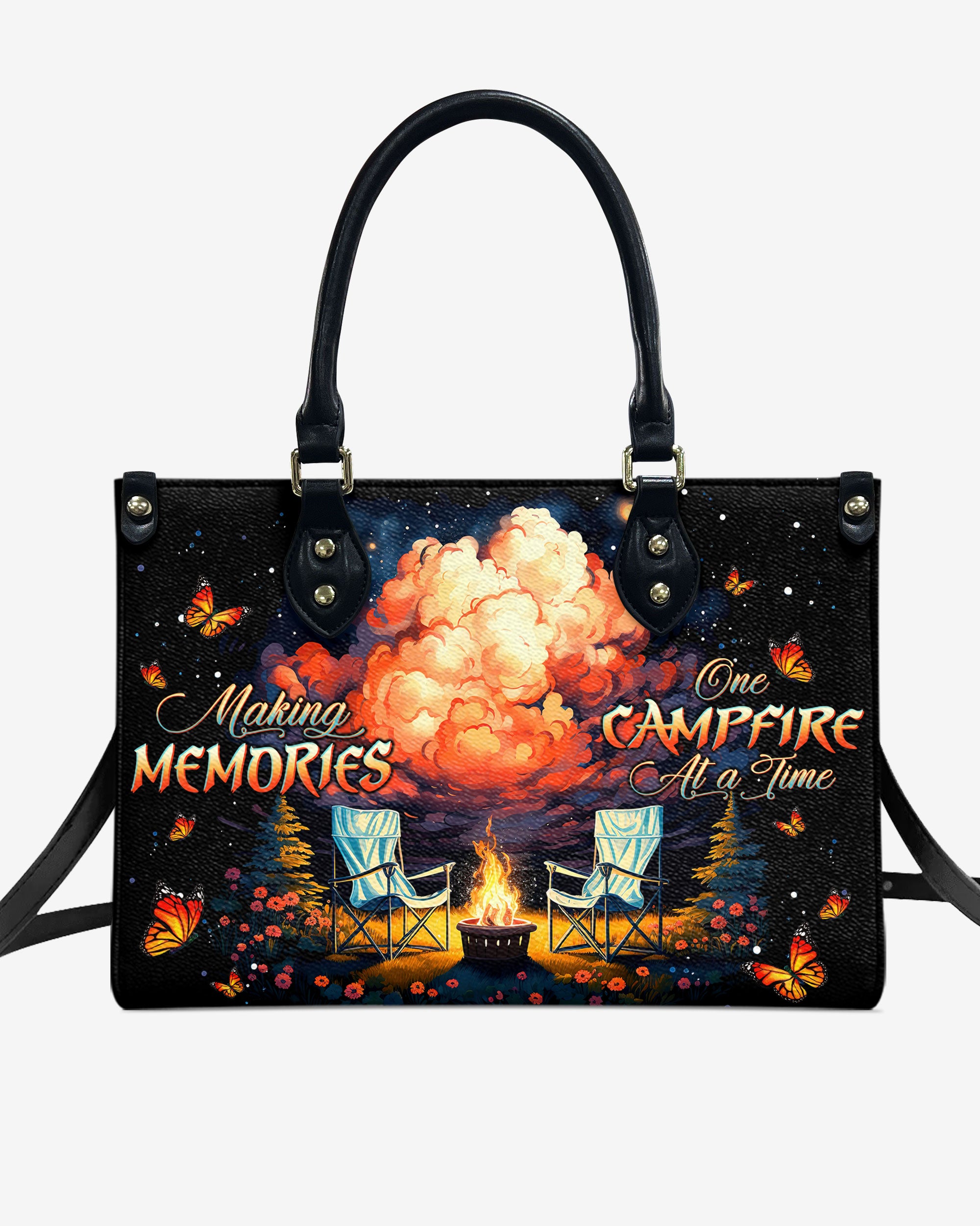 MAKING MEMORIES ONE CAMPFIRE AT A TIME LEATHER HANDBAG - TLTW0706243