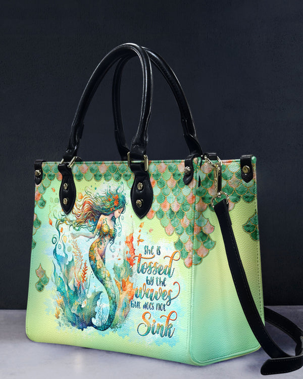 SHE IS TOSSED BY THE WAVES MERMAID LEATHER HANDBAG - TLTW0104242
