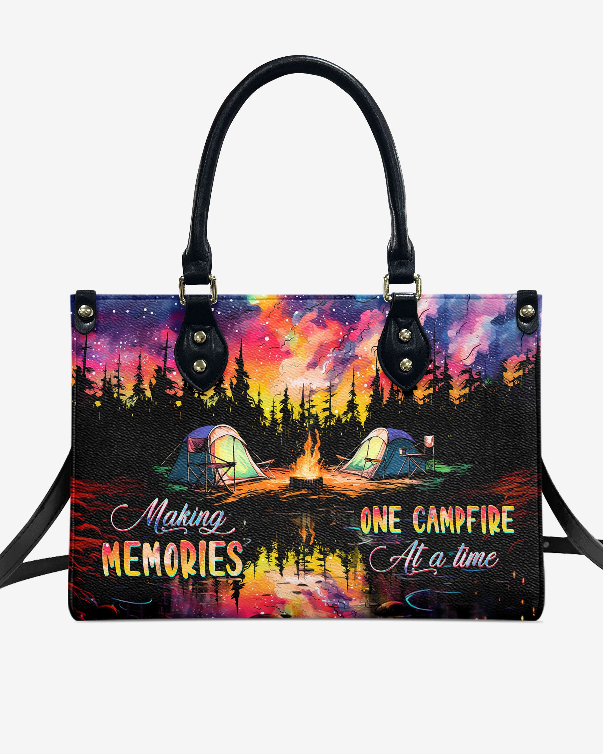 MAKING MEMORIES ONE CAMPFIRE AT A TIME LEATHER HANDBAG - TLTW2705243