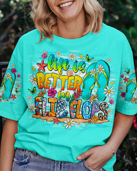 LIFE IS BETTER IN FLIP FLOPS ALL OVER PRINT - TLNO2706243