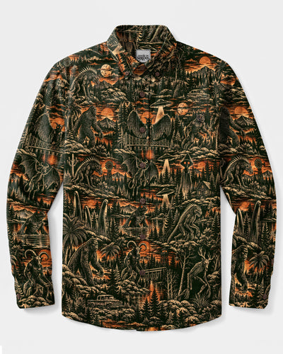 CRYPTID DARK WILDERNESS LONG SLEEVE BUTTON-DOWN SHIRT - TLNO2209264