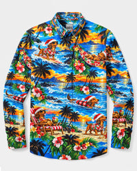 DACHSHUND CHRISTMAS PARADISE LONG SLEEVE BUTTON-DOWN SHIRT - YHLN2909264