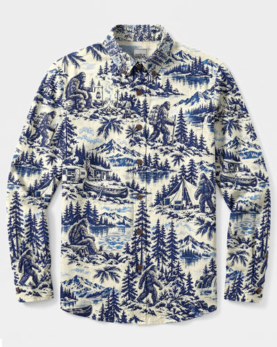 BIGFOOT WILDERNESS CAMP LONG SLEEVE BUTTON-DOWN SHIRT - YHLN2809264