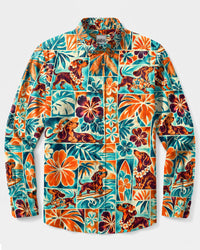 DACHSHUND DOG BEACH DAY LONG SLEEVE BUTTON-DOWN SHIRT - TLTW1809269