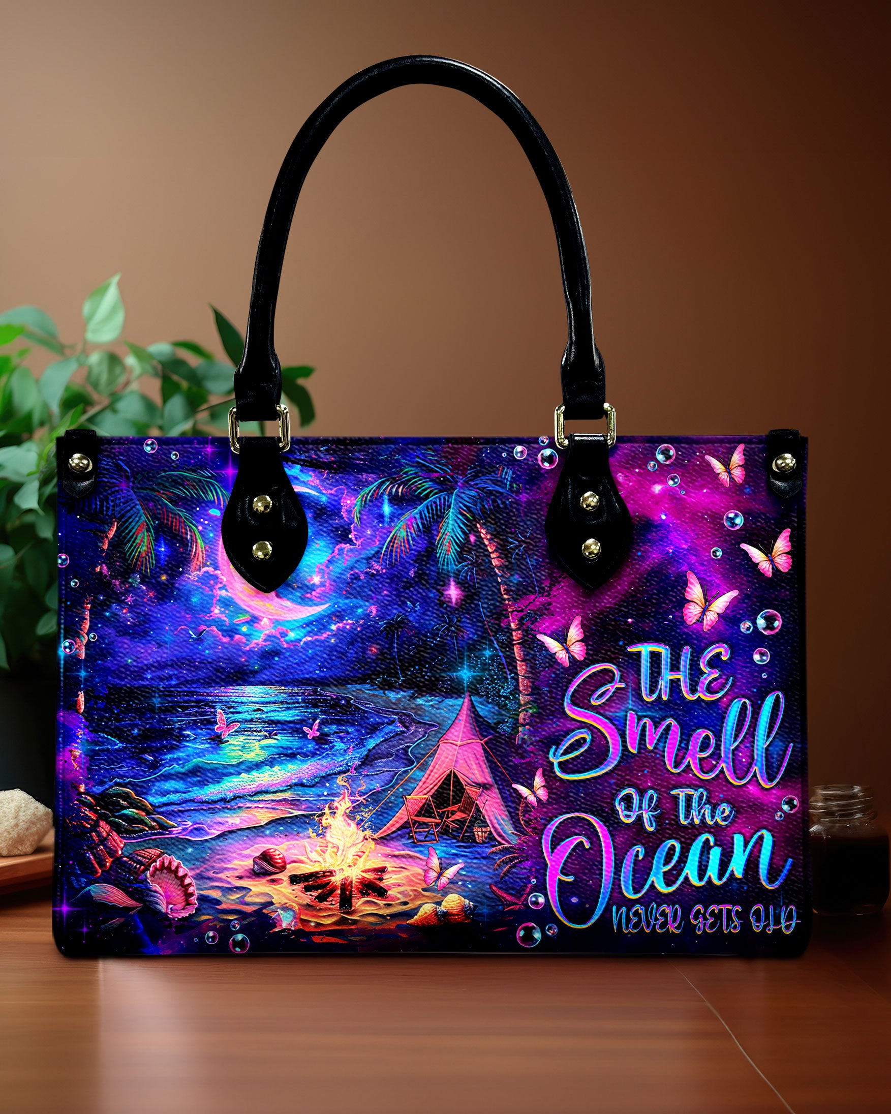 THE SMELL OF THE OCEAN LEATHER HANDBAG - TLNZ2409245