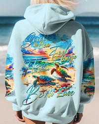 SMELL THE SEA FEEL THE BREEZE TURTLE ALL OVER PRINT - TY1711231