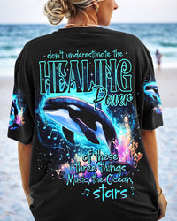 DON'T UNDERESTIMATE THE HEALING POWER WHALE ALL OVER PRINT - TY2709231