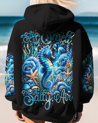 STOP AND SMELL THE SALTY AIR SEAHORSE ALL OVER PRINT - TY0112233
