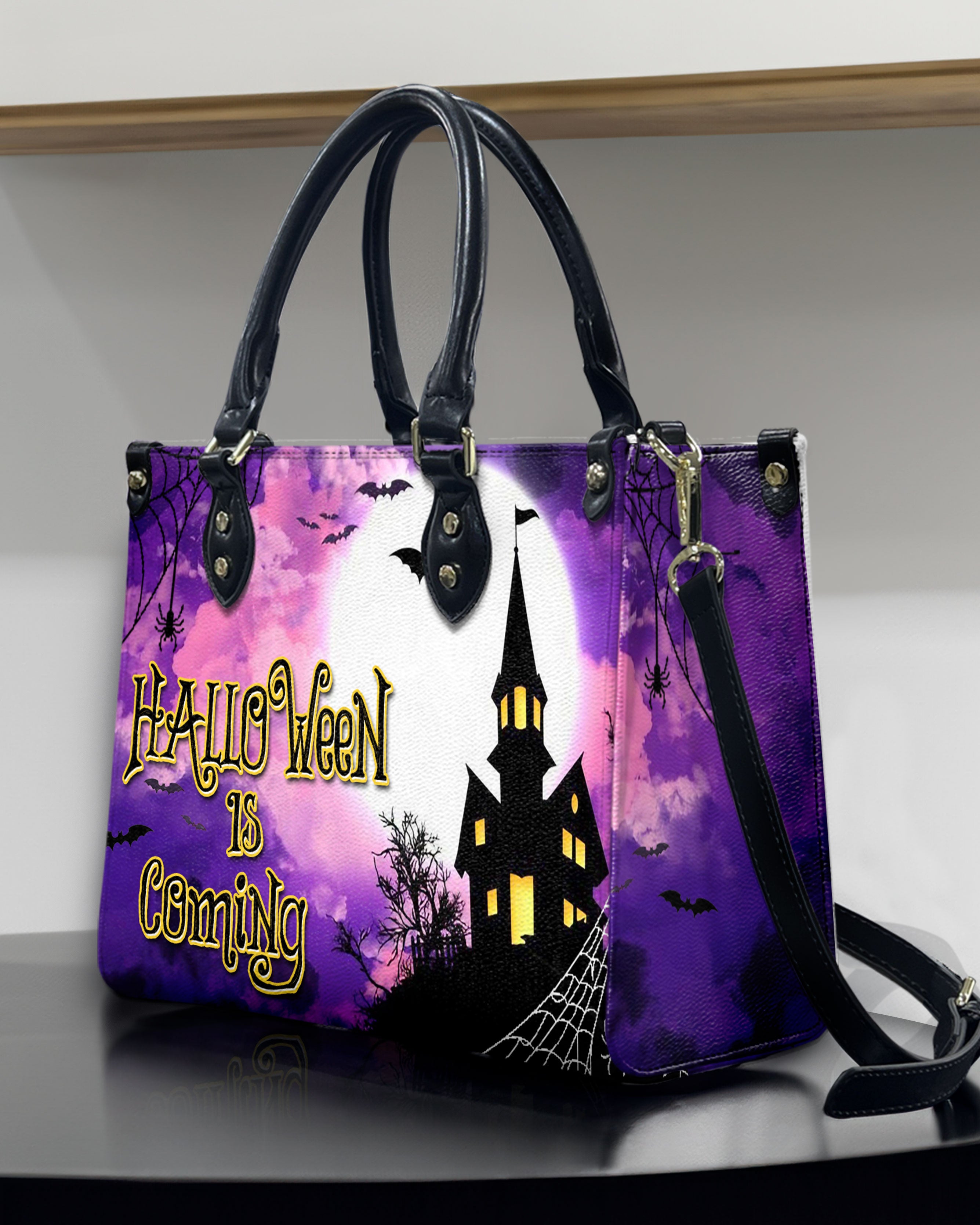 HALLOWEEN IS COMING LEATHER HANDBAG - YHDU1109244