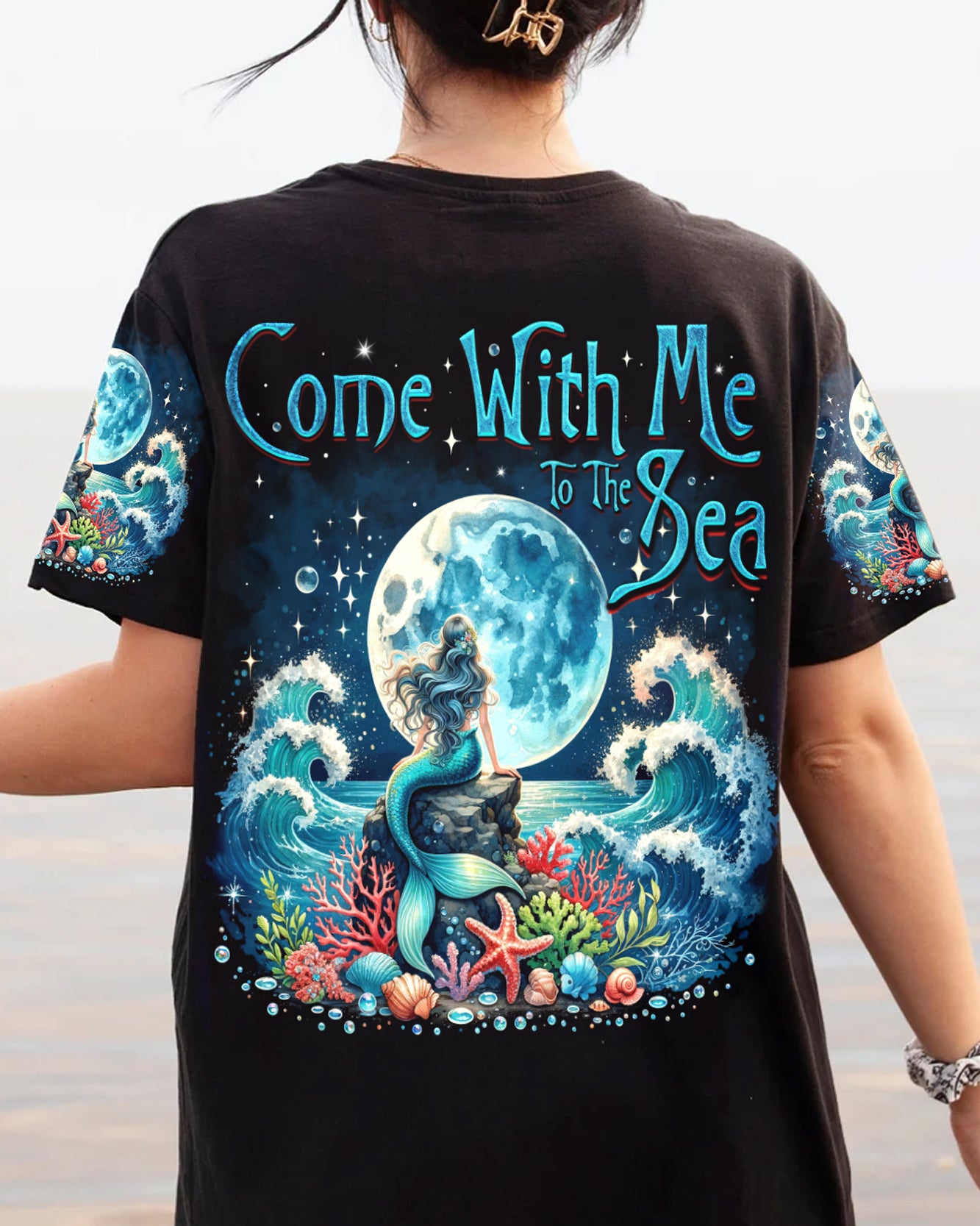 COME WITH ME TO THE SEA MERMAID ALL OVER PRINT - TY1511234