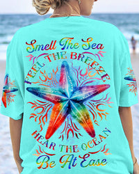 SMELL THE SEA FEEL THE BREEZE STARFISH ALL OVER PRINT - YHDU1207232