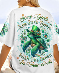 SOME GIRLS ARE JUST BORN TURTLE PATRICK'S DAY ALL OVER PRINT - YHKD1701242