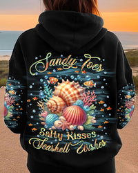 SANDY TOES SALTY KISSES SEASHELL WISHES ALL OVER PRINT - YHKD1601242