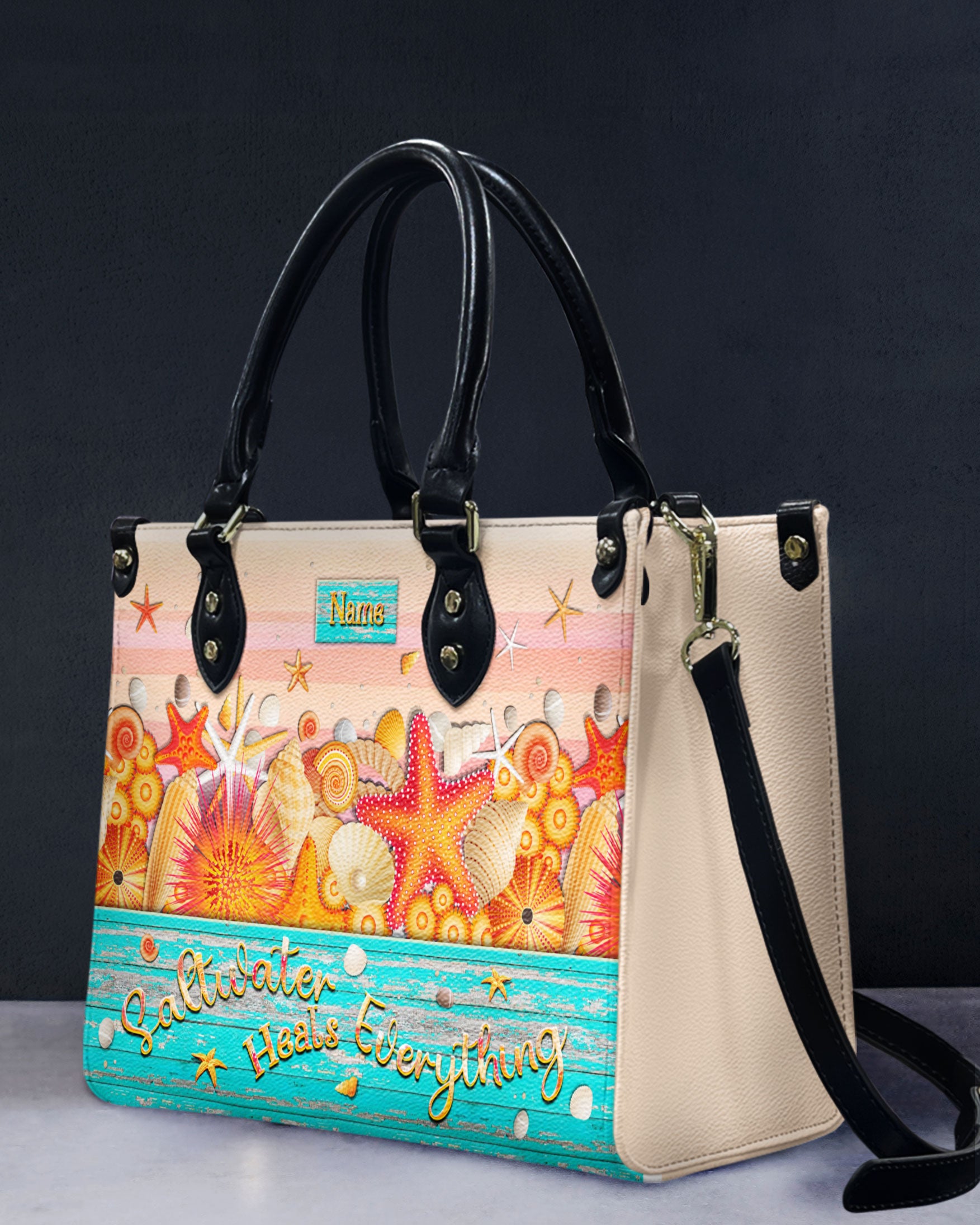 SALTWATER HEALS EVERYTHING LEATHER HANDBAG - YHKD2503242