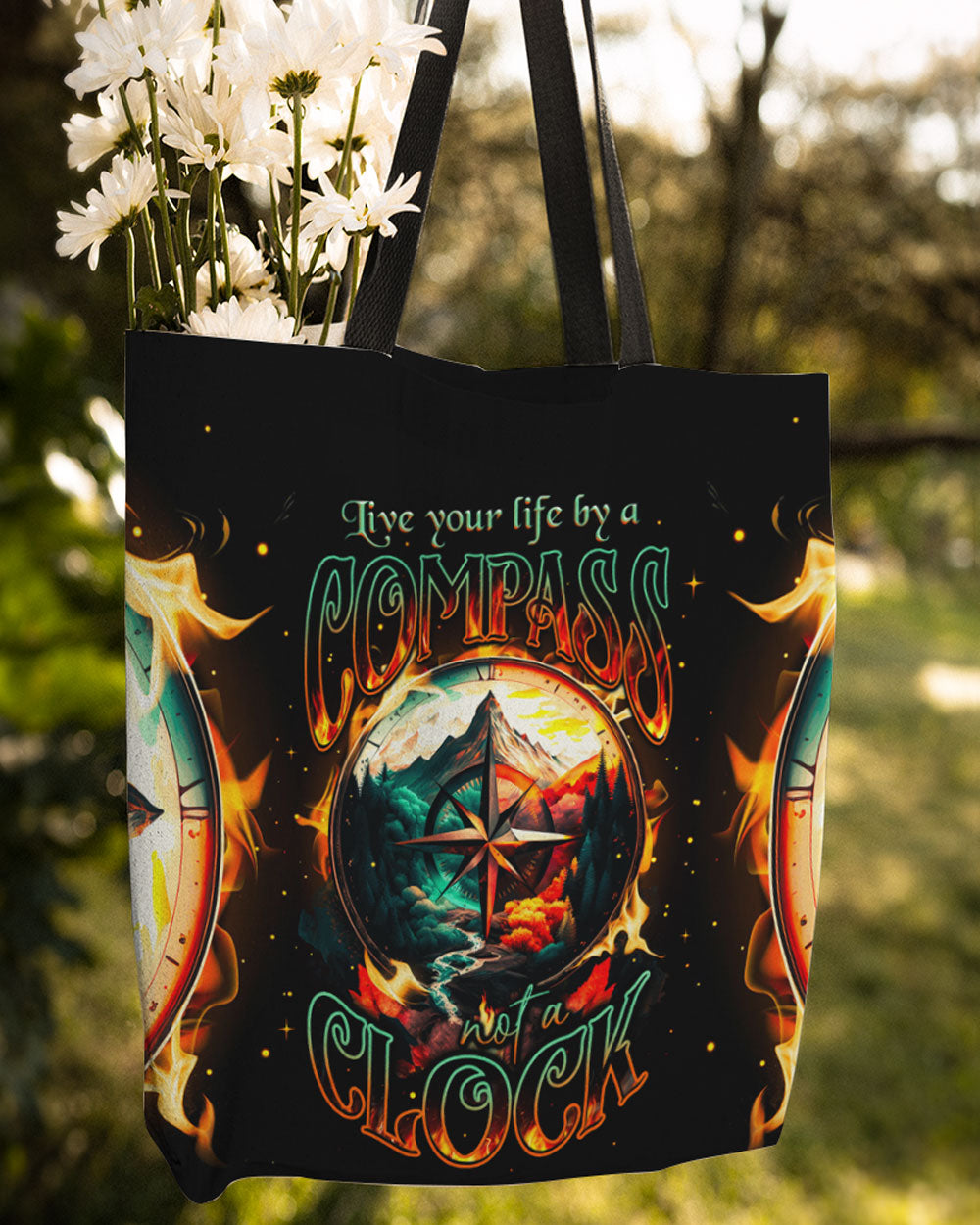 LIVE YOUR LIFE BY A COMPASS TOTE BAG - TY2804235