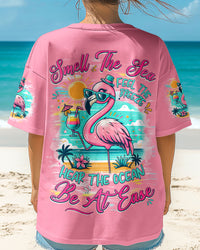 SMELL THE SEA FEEL THE BREEZE FLAMINGO ALL OVER PRINT - TYQY1104252
