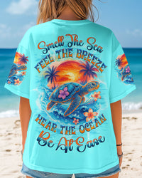 SMELL THE SEA FEEL THE BREEZE TURTLE ALL OVER PRINT - TYQY1004254
