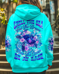 SMELL THE SEA FEEL THE BREEZE TURTLE ALL OVER PRINT - TYQY0302252