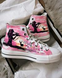 PRETTY IN PINK HUNTING HIGH TOP CANVAS SHOES - TYQY0111244