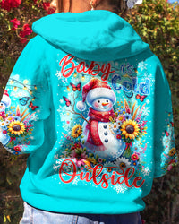 BABY IT'S COLD OUTSIDE SNOWMAN CHRISTMAS ALL OVER PRINT - TY2410232