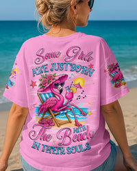 SOME GIRLS ARE JUST BORN FLAMINGO ALL OVER PRINT - TYQY1904252