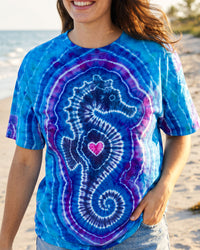 OCEAN SEAHORSE HEART SWIRL ALL OVER PRINT - TYQY1009264