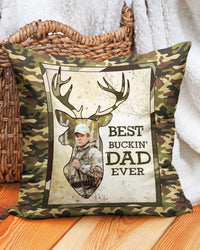 PERSONALIZED BEST BUCKIN' DAD EVER DEER PILLOW  - TLNO1401251