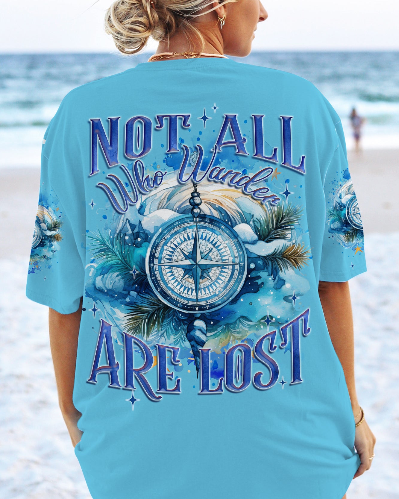 NOT ALL WHO WANDER ARE LOST COMPASS ALL OVER PRINT - TYQY1609232