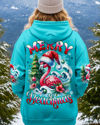 MERRY BEACHMAS  FLAMINGO CHRISTMAS ALL OVER PRINT - TYQY1911251