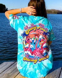 SALTY HAIR SANDY TOES FLAMINGO TIE DYE ALL OVER PRINT - TY0507232