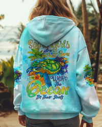 SOME GIRLS ARE JUST BORN TURTLE ALL OVER PRINT - TYTD0908243