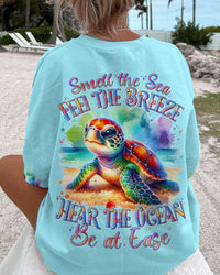 SMELL THE SEA FEEL THE BREEZE TURTLE ALL OVER PRINT - TYTD1207244