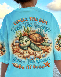 SMELL THE SEA FEEL THE BREEZE TURTLE ALL OVER PRINT - TYHI0506241