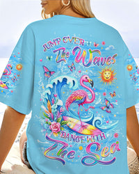 JUMP OVER THE WAVES FLAMINGO ALL OVER PRINT - YHKD1605244