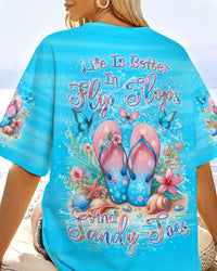 LIFE IS BETTER IN FLIP-FLOPS AND SANDY TOES ALL OVER PRINT - YHKD1104243