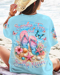 SANDY TOES AND SALTY KISSES FLIP FLOPS ALL OVER PRINT - YHKD0205242